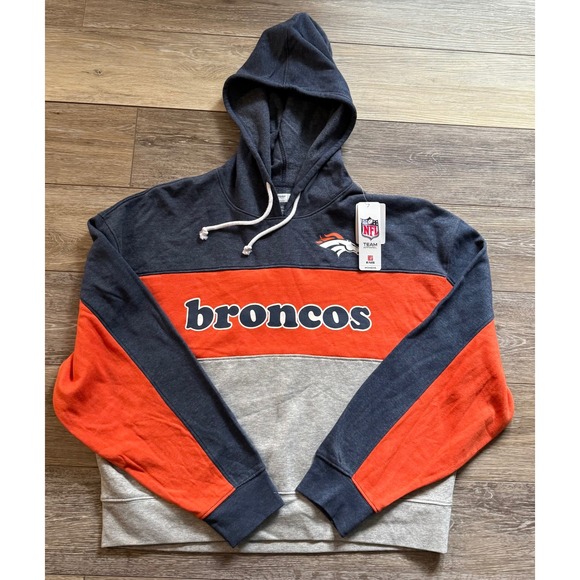 NWT Women's Denver Broncos NFL Team Apparel Hoodie - Large - Multi Color - Picture 1 of 2
